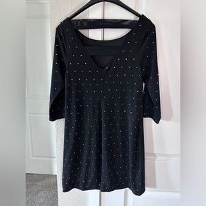 LBD. Express Shift dress with dainty rhinestones, M